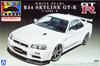 Aoshima 08607 Nissan R34 Skyline GT-R V-Spec II White Pearl 1/24 Pre-painted kit