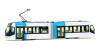 Kato 14-801-4 PORTRAM Tram TLR0606 Blue (N scale)