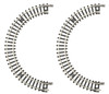Rokuhan R091 Curved Track without Track Bed R45mm 180 degree 2pc. (1/220 Z Scale)