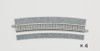 Tomix 1770 Wide PC 541mm Radius 15ﾃ｣ﾂ・ﾂｻﾃ｣ﾂ・ﾂ・ﾃｯﾂｽﾂｽﾂ・Eﾂｺ Curve Track C541-15-WP(F) 4 Pieces (N scale)