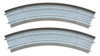Tomix 1883 Double Track Curve Rail DC465/428-45 (F) (2 pieces) (N scale)