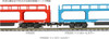 Kato 10-1603 Freight Car KU 5000 Tricolor Color 8 Cars Set (N scale)