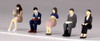 Plum MS042 Super Mini Figure #3 Sitting Office Workers 1/80 Scale (HO scale)