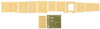 Fujimi Model Ship No.4 600710  IJN Aircraft Carrier Shokaku Wooden Deck Stickers (w/Name Plate) 1/350 Plastic Model
