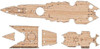 Fujimi TOKU 1/700 IJN Battleship Ise Wooden Deck Stickers w/Name Plate Plastic Model