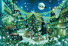 Epoch Jigsaw Puzzle Christmas Eve in Rothenburg Germany (Glow in the Dark) (1000 Pieces)