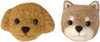 Hamanaka H441-558 Felt Wool Brooch Dog series Shiba Inu and Toy Poodle Kit