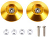 Tamiya Mini 4WD 19mm Tapered Aluminum Ball-Race Rollers (Ringless/Gold)