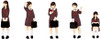 Plum Super Mini Figure #7 Sailor School Uniform Girls 2 1/80 Scale (HO scale)