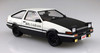 Aoshima Pre-Painted 1/24 Initial D Takumi Fujiwara AE86 Trueno Project D Spec Plastic Model