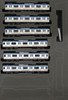 Tomix 98382 Sagami Railway Series 11000 6 Cars Add-on Set (N scale)