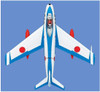 Doyusha Modern Aircraft Collection No.21 First Blue Impulse F-86F Saber 12 pieces 1/144 Scale Plastic model Set