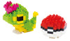 Kawada NBPM-010 nanoblock Pokemon Caterpie and MonsterBall
