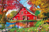 Appleone 300-352 Jigsaw Puzzle Riverside Red Barn (300 Pieces)