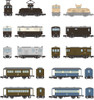 Tomytec Nostalgic Tetsudo Collection Series No.1 One Carton (10 Trains) (N scale)