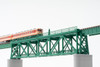 Tomix 3267 Single Track Deck Truss Bridge S280 (F) (Dark Green) w/2 PC Piers (N scale)