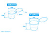 Wave Lidded Plastic Paint Cup (M) 10 Pieces