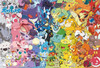 Beverly 100-028 Jigsaw Puzzle Get Together with Colorful Pokemon (100 L-Pieces)