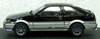 Ebbro 45187 Corolla Levin 1600 GTV with alloy wheel Black/Silver 1/43 Scale