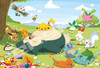Ensky 108-L762 Jigsaw Puzzle Pokemon Relax Time Outside (108 L-Pieces)