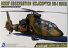 Aoshima Military Model Kit 1/72 JGSDF Observation Helicopter OH-1 NINJA Plastic Model