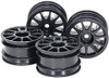 Tamiya 51665 (SP1665) 11-Spoke Black Rim Wheels (4 pcs)