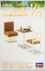 Hasegawa 1/12 Family Restaurant Table & Chair Plastic Model