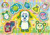 Apollo-sha 25-149 Jigsaw Puzzle Characters Together Wan Wan and U-tan (9 Pieces) Child Puzzle