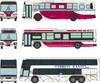 Tomytec The Bus Collection Kanto Bus 90th Anniversary 3 Bus Set (N scale)