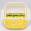 Banko Ware (Banko-yaki) Square Dish for Kids Bullet Train Yellow