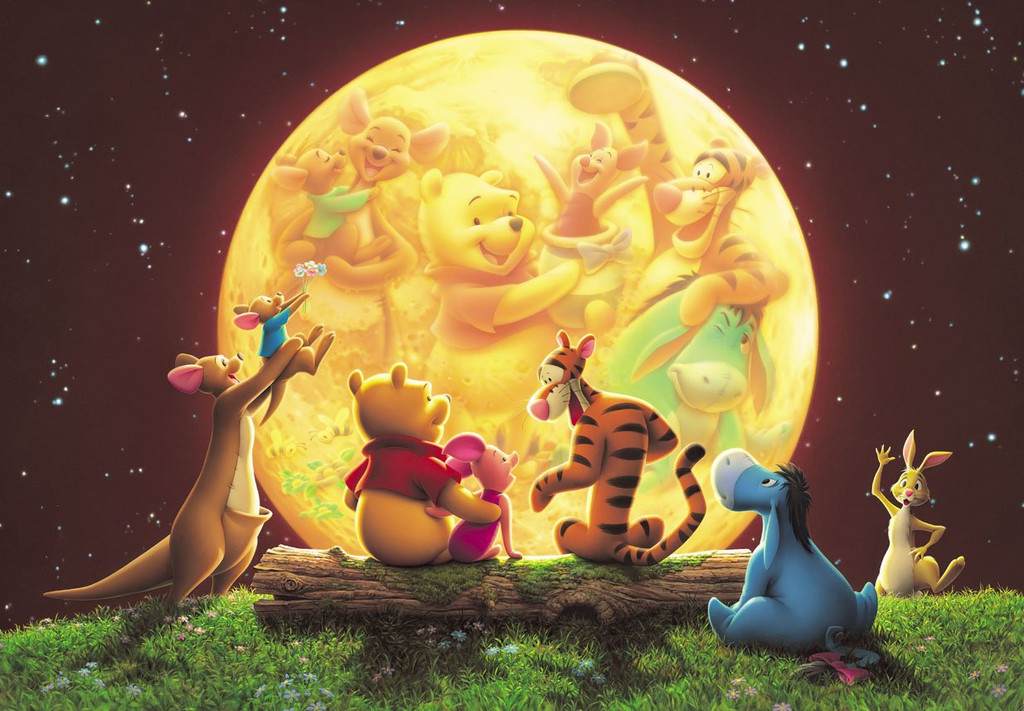 Tenyo Japan Jigsaw Puzzle DSG266-733 Disney Winnie the Pooh Moon Party (266 Pieces)