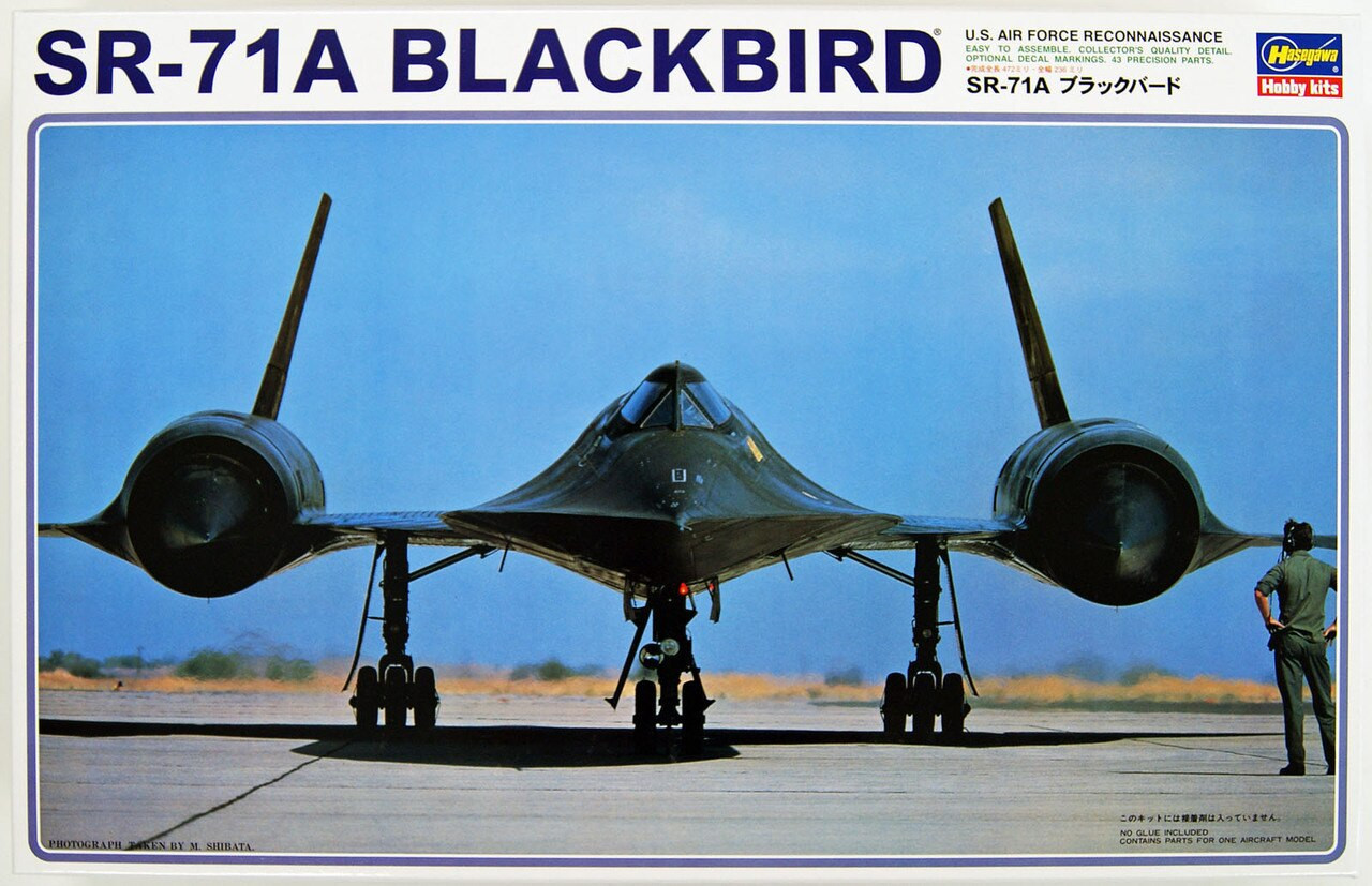 Hasegawa K16 SR-71A Blackbird U.S. Airforce Reconnaissance 1/72 Scale Kit