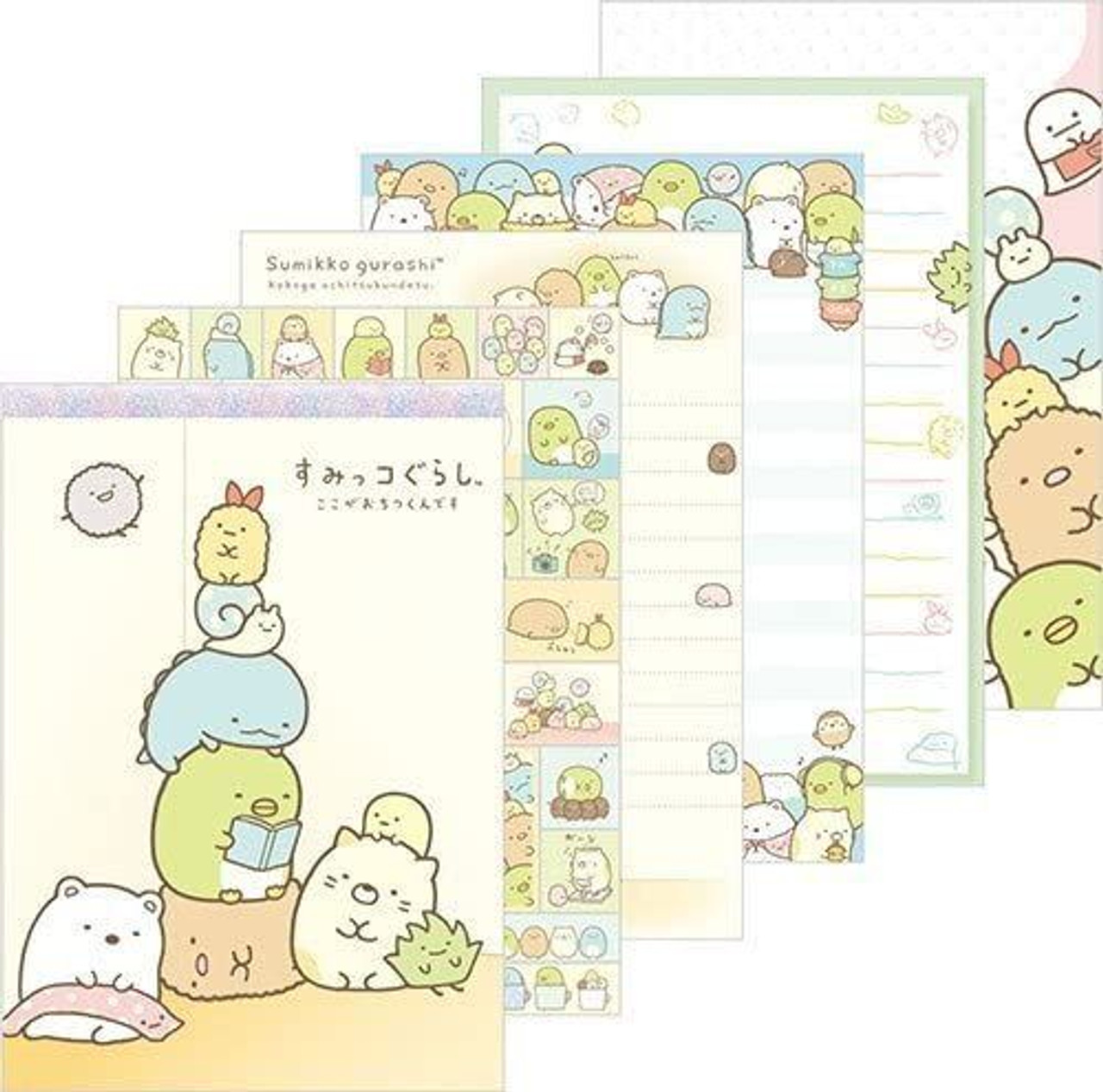 Sumikko Gurashi Pata Pata Memo pad with 6 Mini Eraser San-X MH02401 Sumikko Gurashi Pata Pata Memo pad with 6 Mini Eraser San-X MH02401