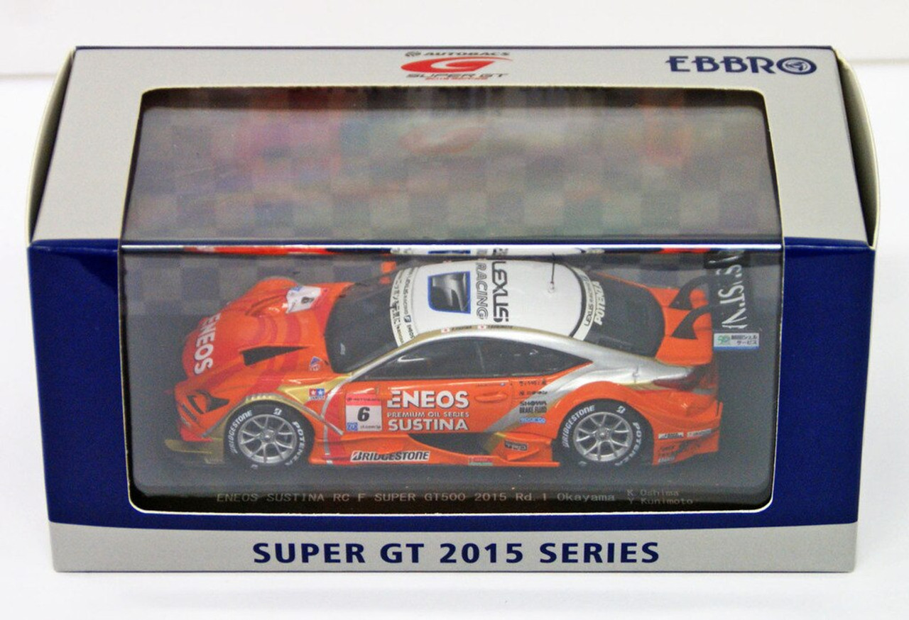 Ebbro 45267 ENEOS SUSTINA RC F SUPER GT500 2015 Rd.1 Okayama No.6 1/43 Scale