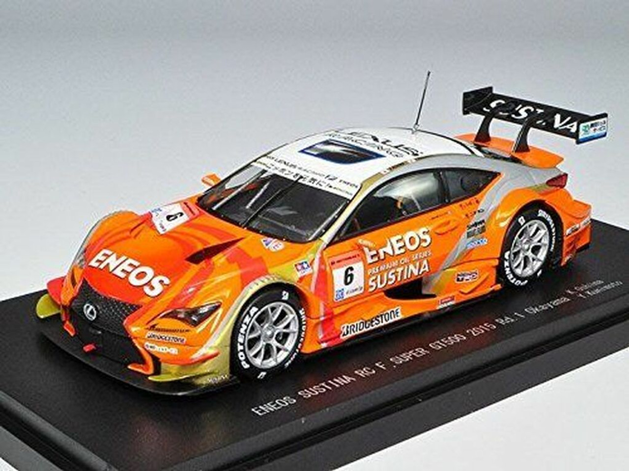 Ebbro 45267 ENEOS SUSTINA RC F SUPER GT500 2015 Rd.1 Okayama No.6 1/43 Scale