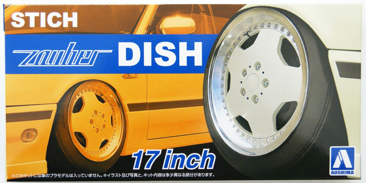 Aoshima The Tuned Car 1/24 Stich Zauber Dish 17-inch Tire & Wheel Set