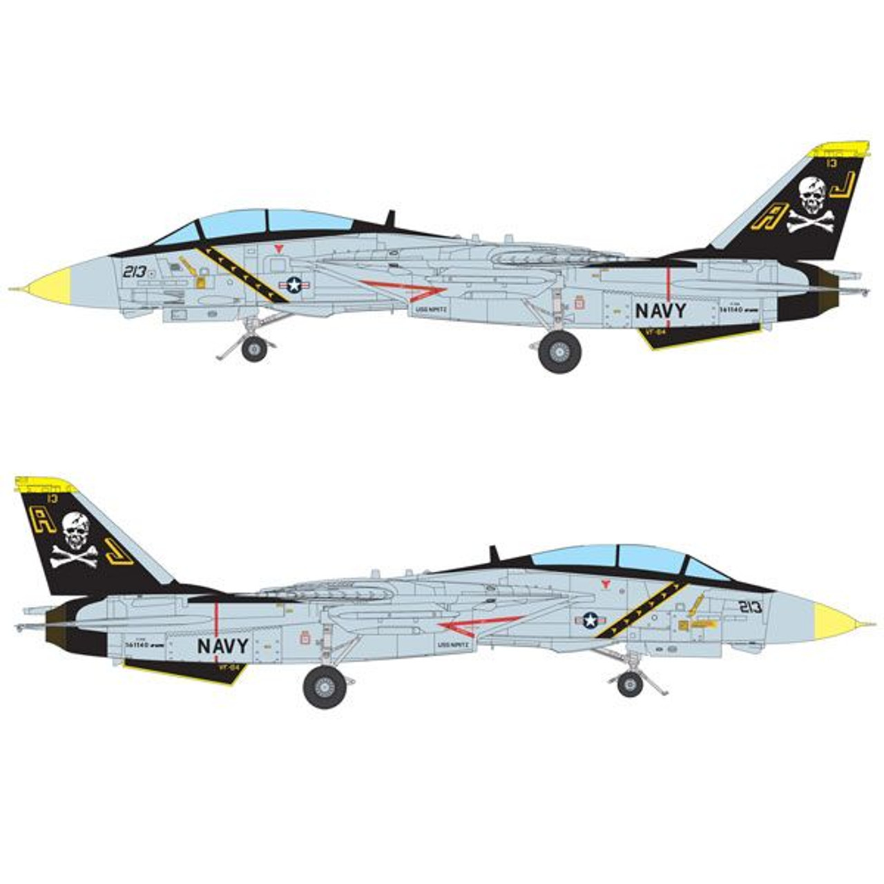 Doyusha 1/72 US Navy F-14A Tomcat VF-84 Jolly Rogers Plastic Model