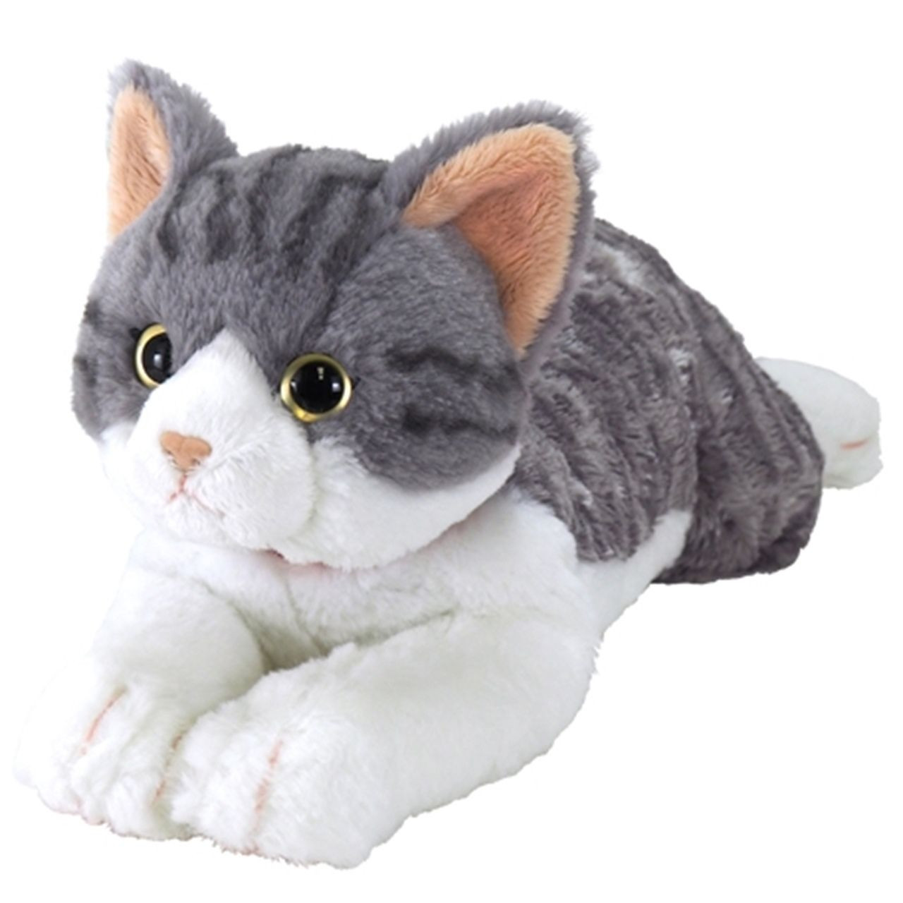 Plush Doll Hiza Neko Sabashiro(Gray/White) Cat Size M