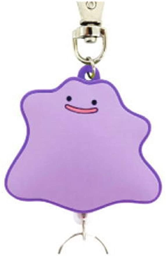 Pokemon Rubber Reel Keychain Ditto