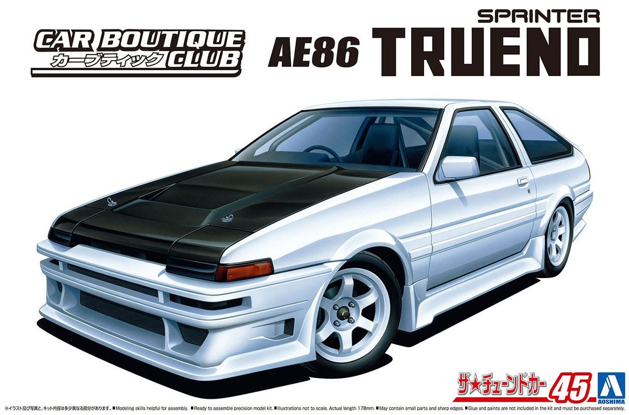 Aoshima The Tuned Car 1/24 Car Boutique Club AE86 Trueno '85 (Toyota)  Plastic Model