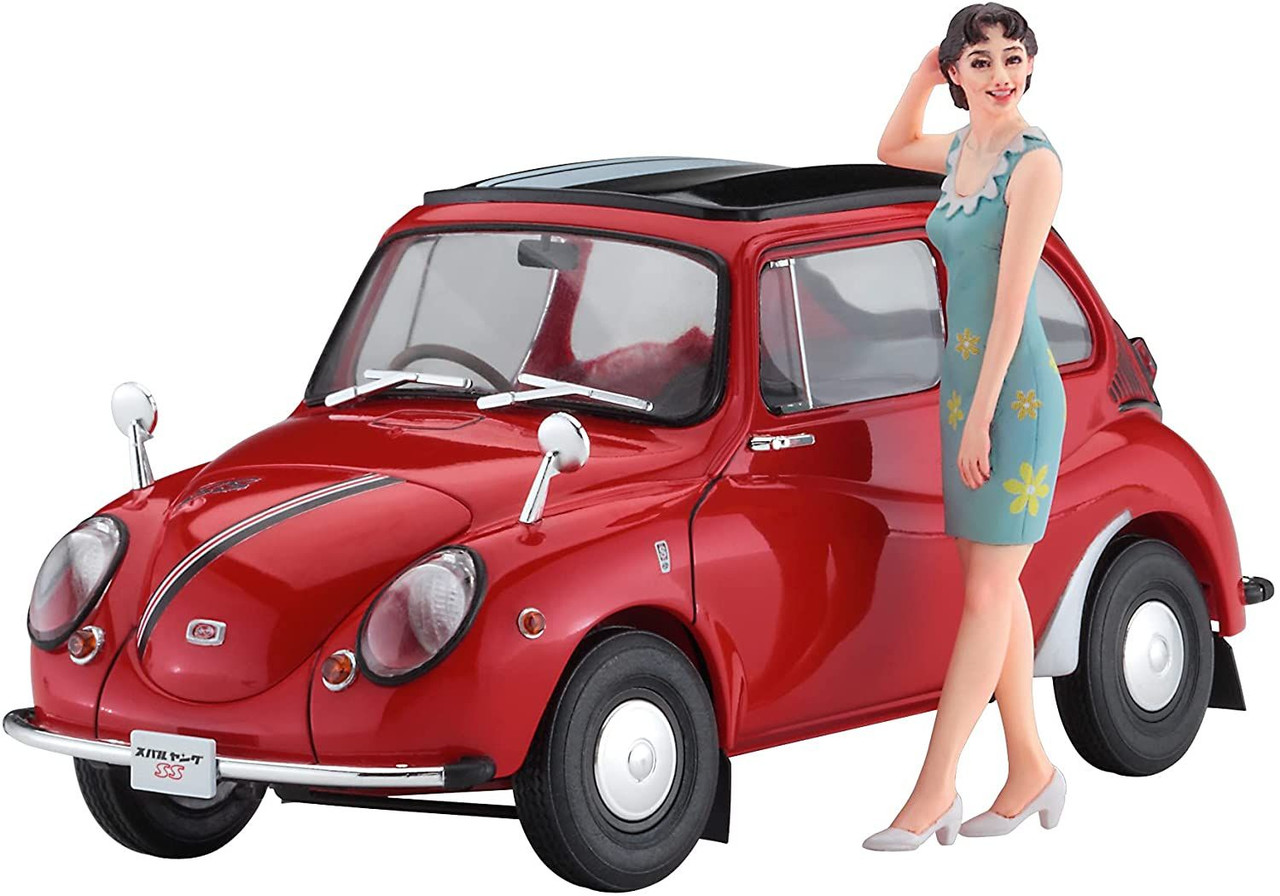1/24 Subaru 360 Young-SS (w/ 60's Girl Figure) Plastic Model
