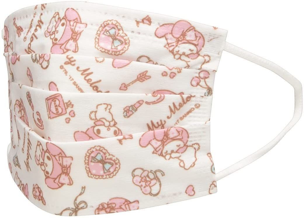 Three-layer Non-woven My Melody Mask for Kids (30 Sheets)