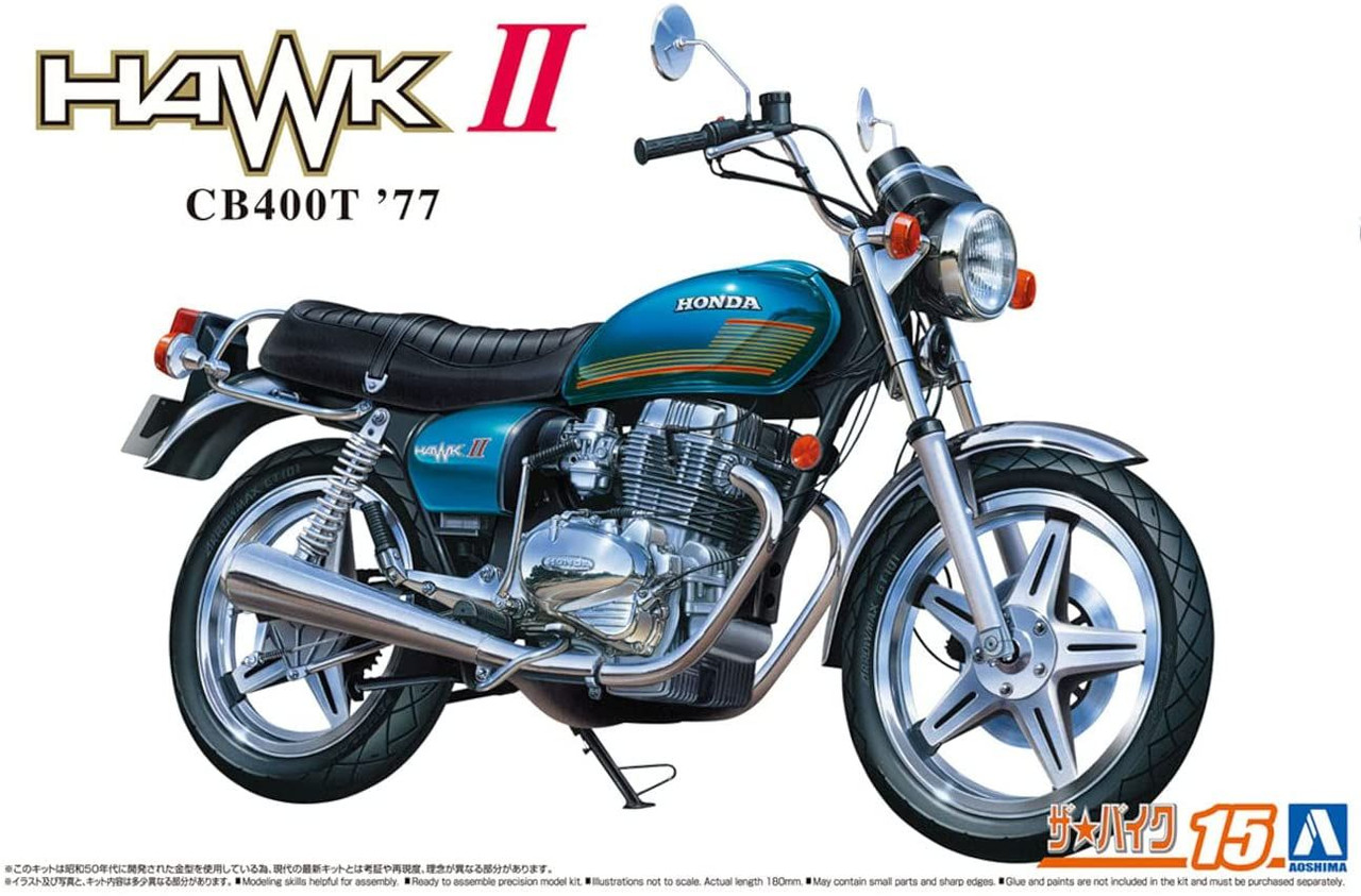 Aoshima The Bike 1/12 Honda CB400T HAWK-II '77 Plastic Model