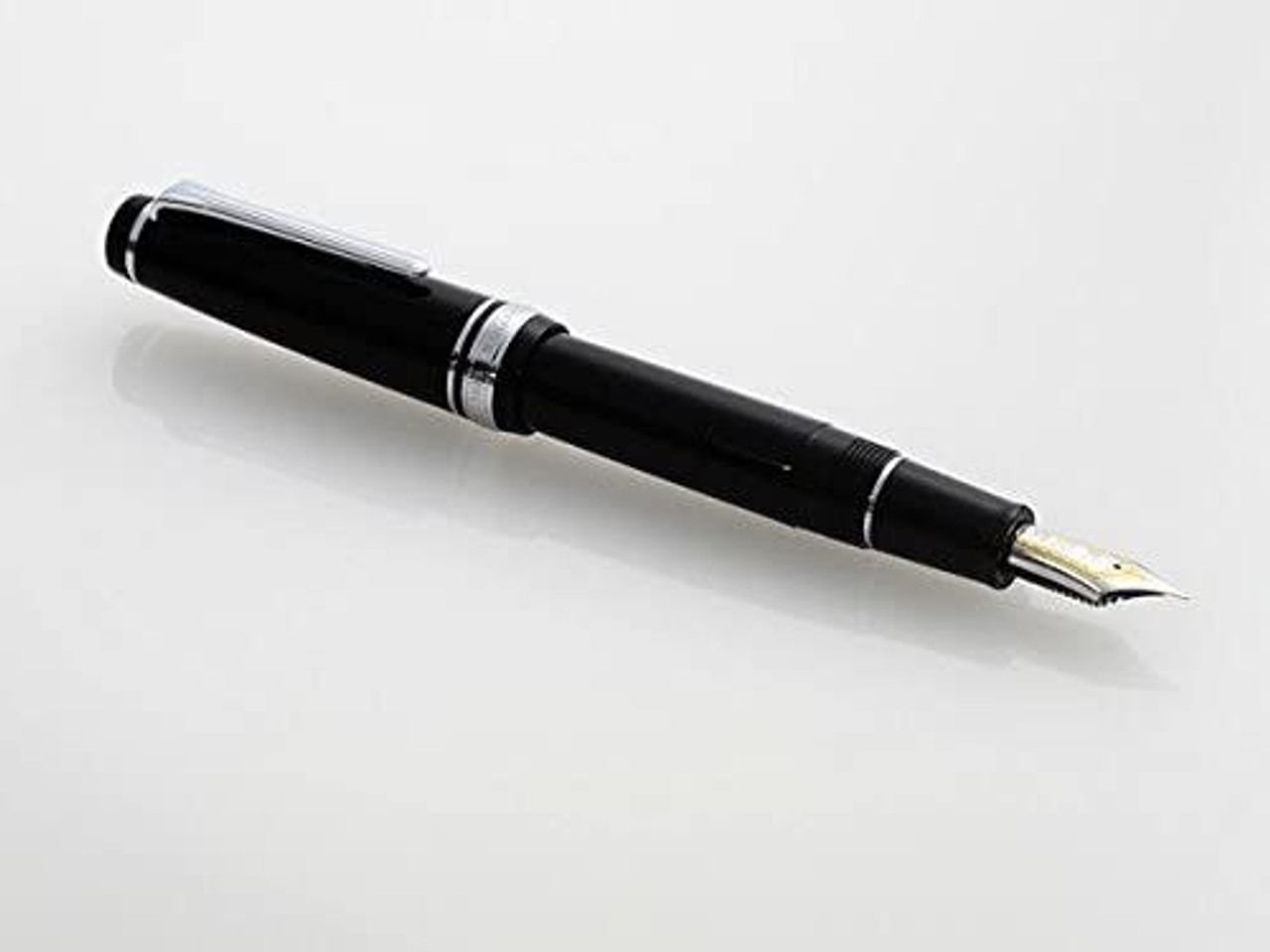 Professional Gear Silver Fountain Pen Black MF 11-2037-320