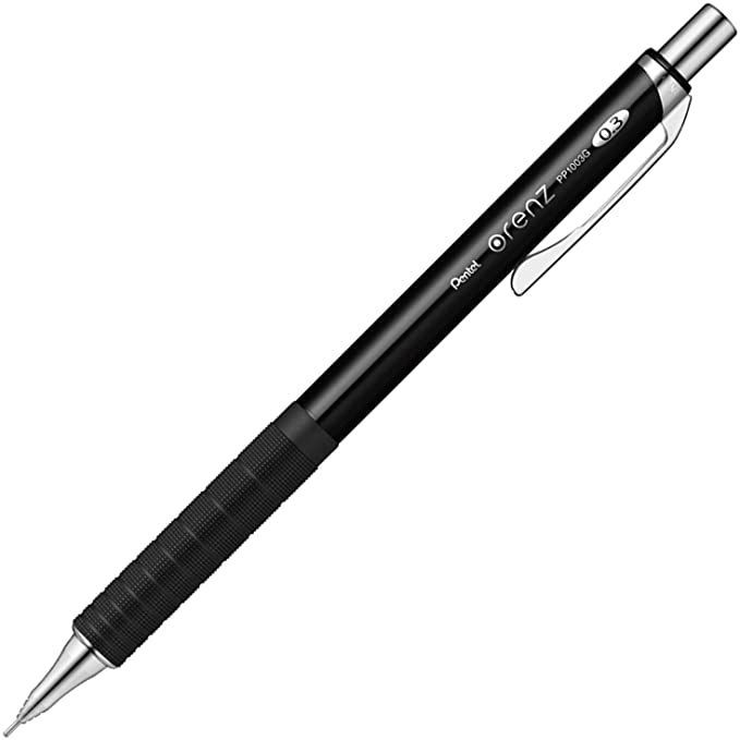 Pentel Orenz Metal Grip Mechanical Pencil 0.3mm (Black)