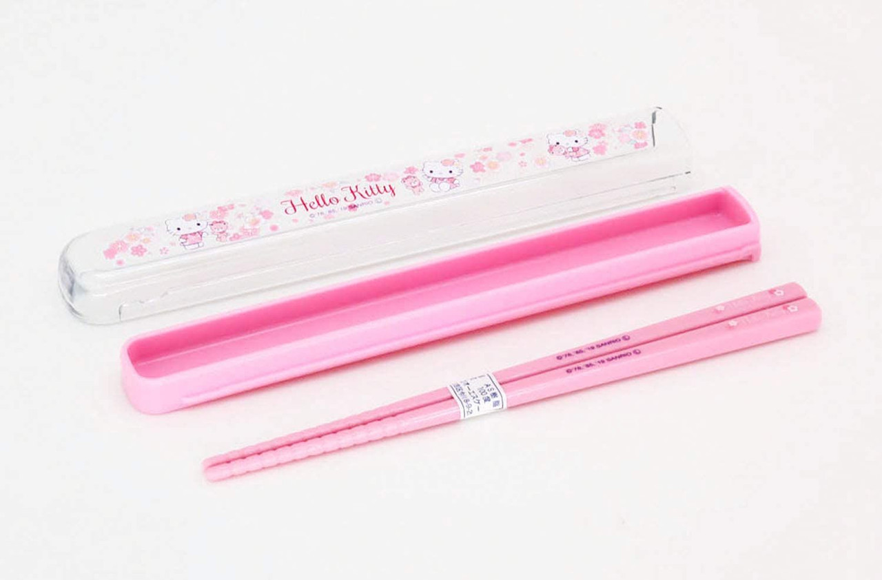 Chopsticks & Case Set Hello Kitty Cherry Blossoms