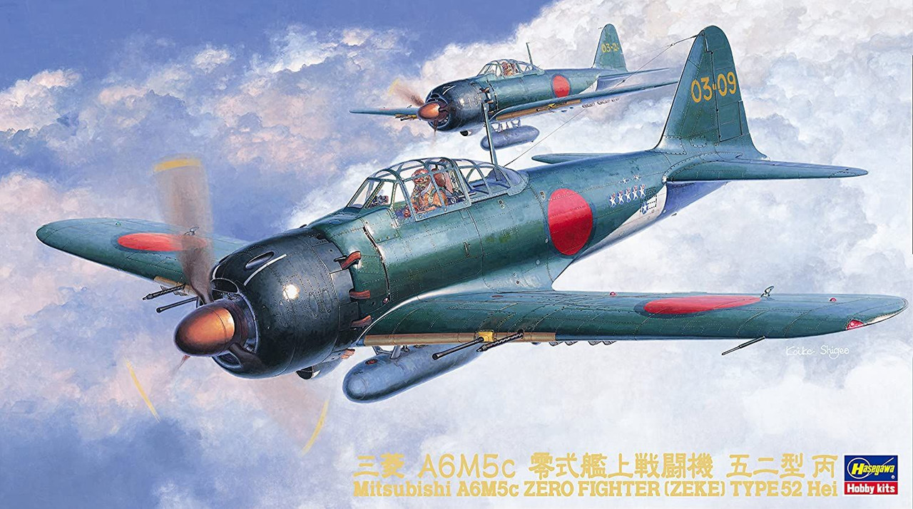 1/48 Mitsubishi A6M5c Zero Fighter (Zeke) Type 52 Hei Plastic Model