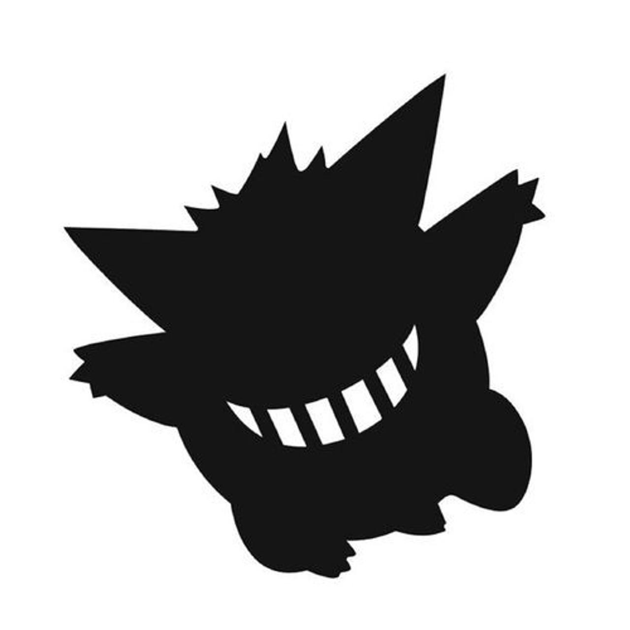  Gengar Character Silhouette Vinyl Sticker Car Decal (6 Black)  : Automotive