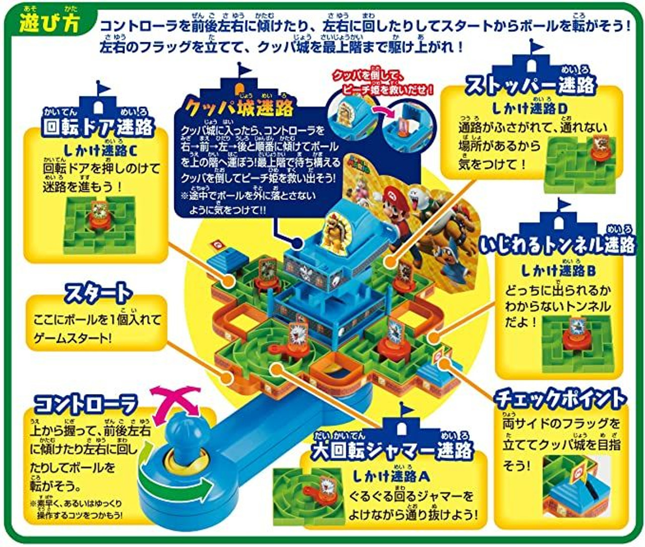 Super Mario Great Maze Game DX Princess Peach and 5 Labyrinths