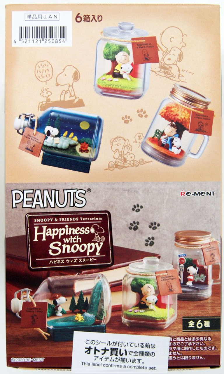 Re-ment Snoopy & Friends Terrarium Happiness with Snoopy (6 Pcs Box)